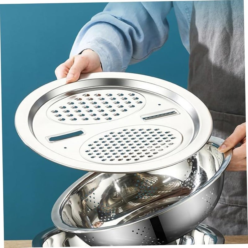 Stainless Steel Vegetable Slicer Potato Shredder 28X28CM Kitchen Essential - Image 5